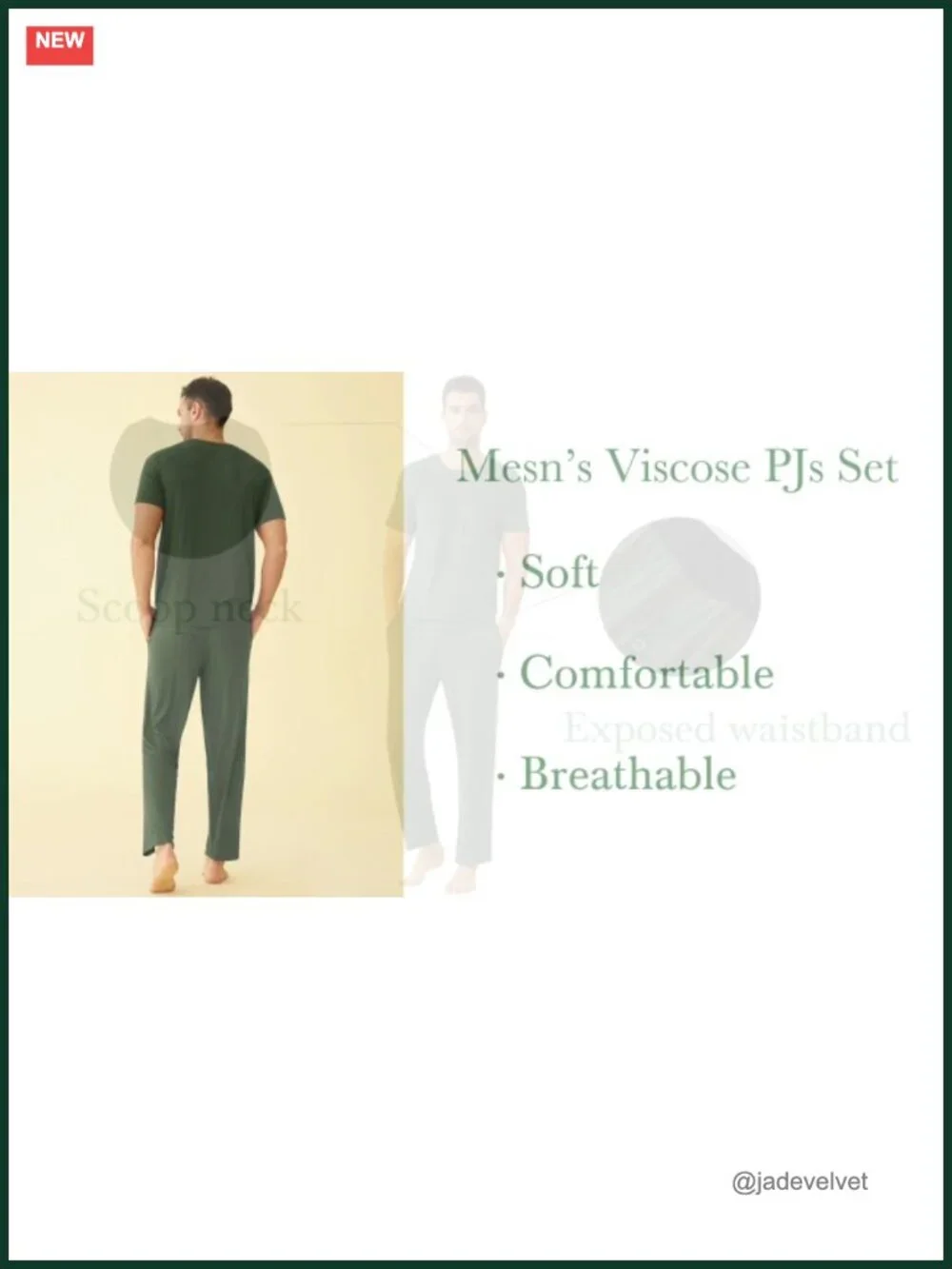 Men's Viscose Pajama Set with Pockets Short Sleeve